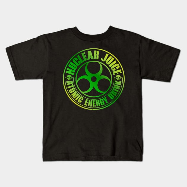 Nuclear Juice Atomic Energy Drink Kids T-Shirt by BRAVOMAXXX